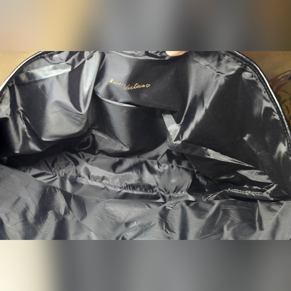 New Victoria's Secret Black & Multi Seo Tote/Weekender 16"X13"X5.5" - Picture 5 of 8